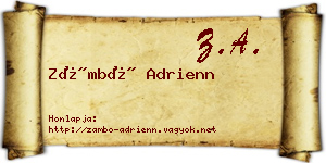 Zámbó Adrienn névjegykártya